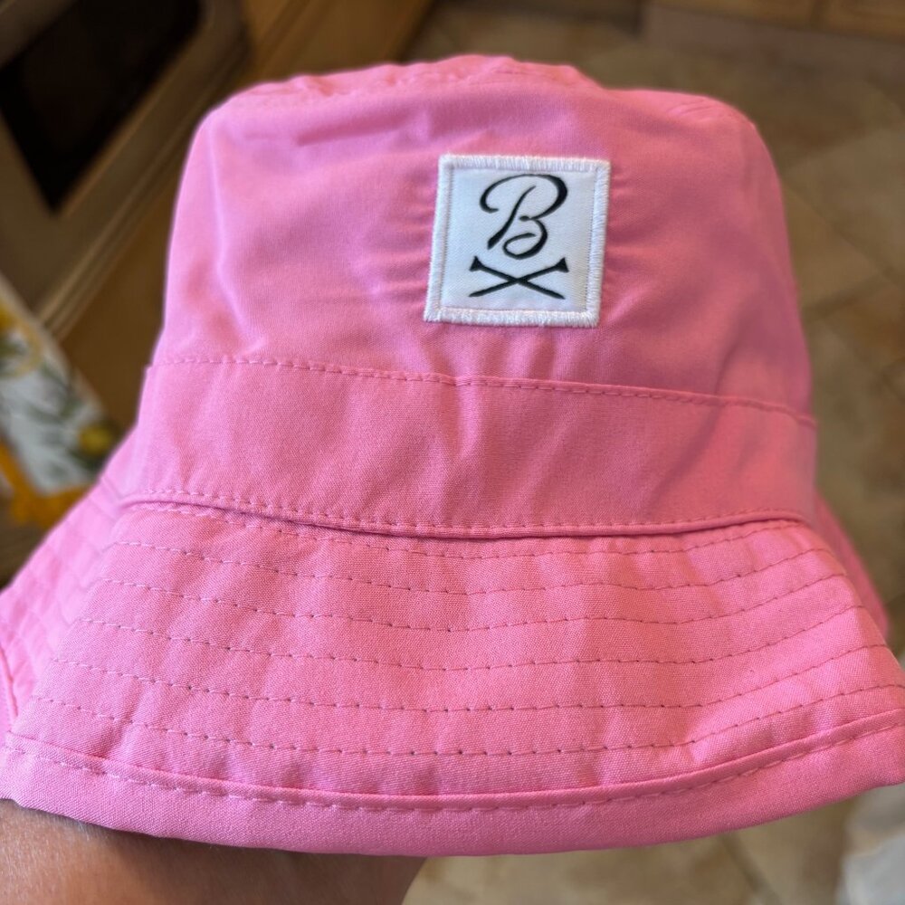New Barstool Golf Flower Crossed Tess Pink Bucket Hat M Cotton